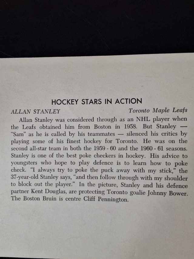 ALLAN STANLEY #26 - Toronto Maple Leafs - photo 3