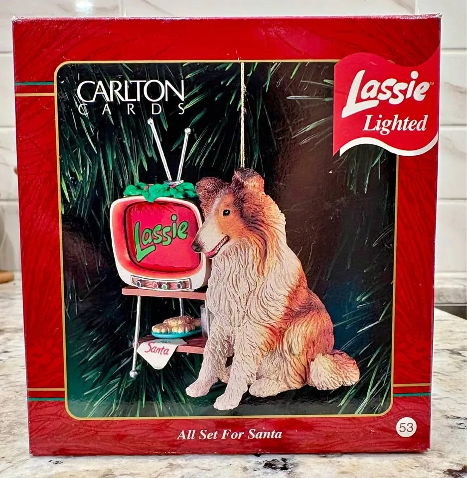 Lassie Lighted Christmas Ornament