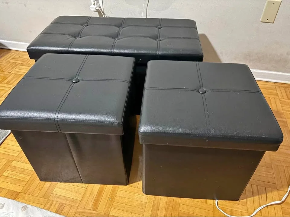 Ottoman storage set (3 pcs)