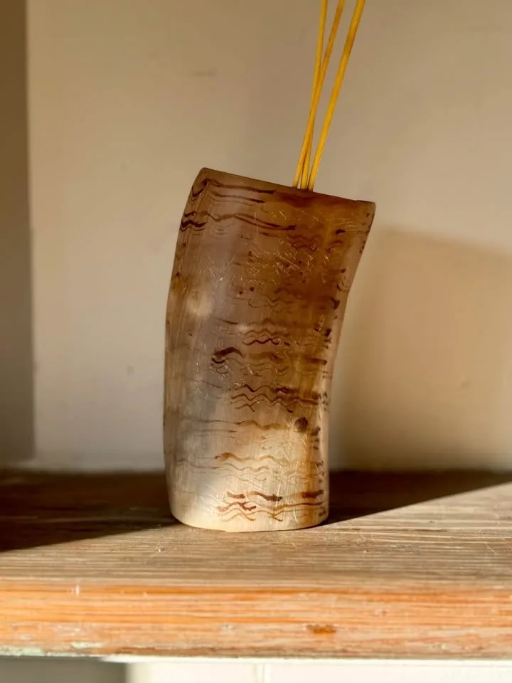 Vintage Natural Horn Vessel /Vase Rustic Decor, Home Decor image indicator(2)