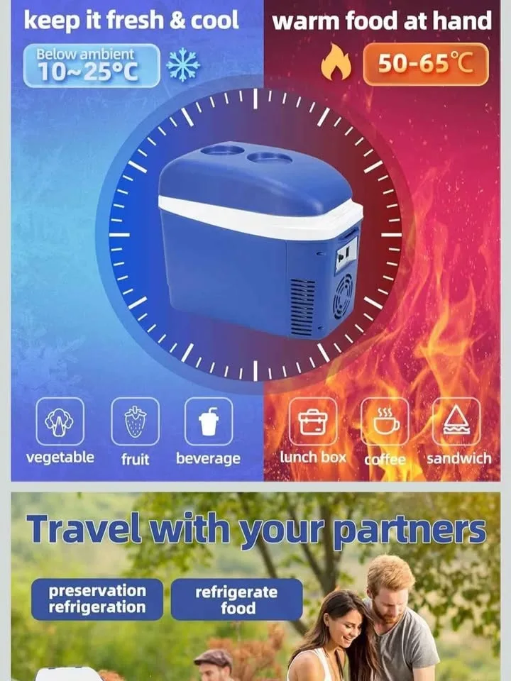 Mini Fridge for Car / Portable Cooler and Warmer image indicator(8)