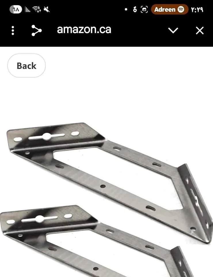 Wall Mount Shelf Bracket Stainless Steel Corner Brace (2)