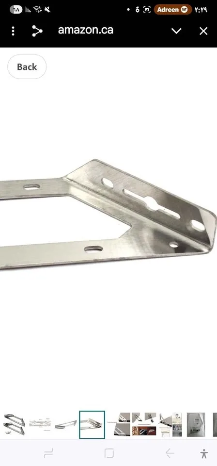 Wall Mount Shelf Bracket Stainless Steel Corner Brace (2) image indicator(4)