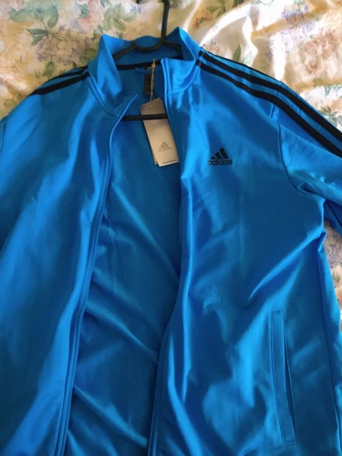 Adidas Men's Size Long Sleeve Shirt Sweater Blue