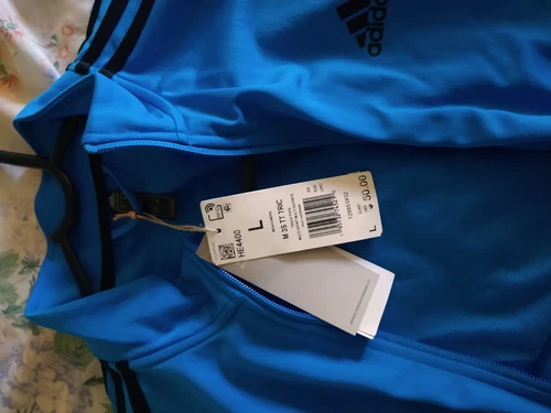 Adidas Men's Size Long Sleeve Shirt Sweater Blue - photo 2