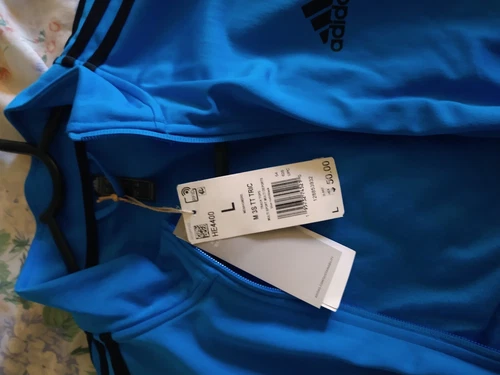 Adidas Men's Size Long Sleeve Shirt Sweater Blue - photo 3