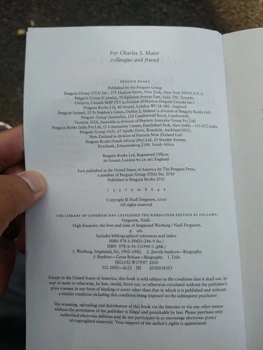 High Financier: Siegmund Warburg by Niall Ferguson (2011) image indicator(2)