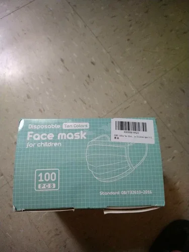 face mask for children 100 PCs , Ten Color image indicator(2)