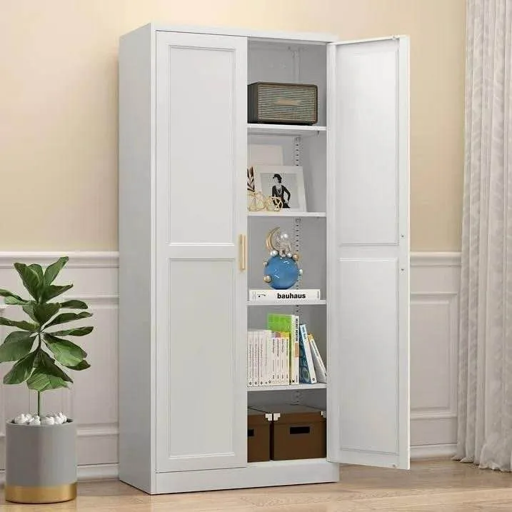 71” Tall Modern Metal Pantry Storage Cabinet