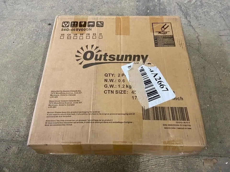 Outsunny Patio Chair Cushions with Ties, Green - Set of 2 image indicator(4)