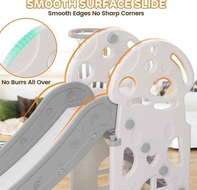 RONIPIC 3 in 1 Toddler Slide - Gray - photo 3
