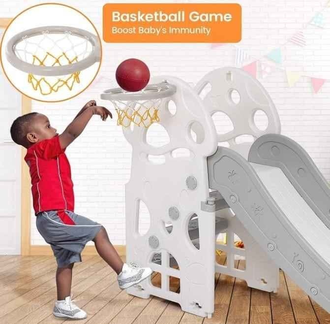 RONIPIC 3 in 1 Toddler Slide - Gray - photo 4