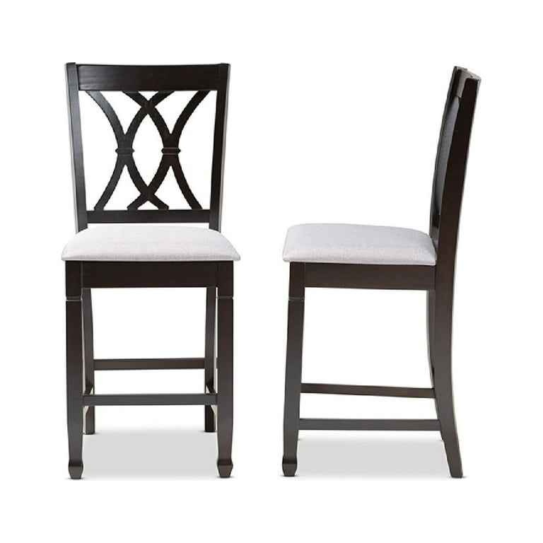 Baxton Studio Reneau Gray Fabric Pub Chair - photo 2