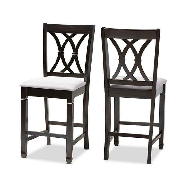 Baxton Studio Reneau Gray Fabric Pub Chair - photo 3