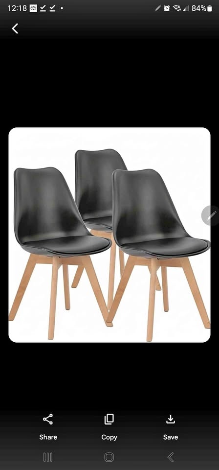 Dining Chairs Set of 3 Mid-Century Modern Lounge Chair