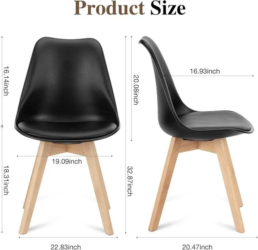 Dining Chairs Set of 3 Mid-Century Modern Lounge Chair image indicator(3)