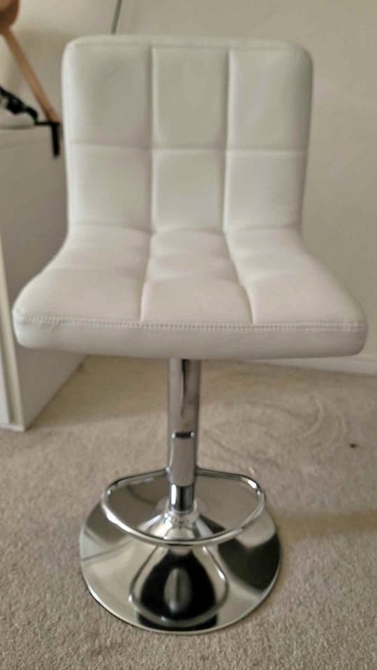 Costway Adjustable Armless Bar Stool Swivel Kitchen Chair