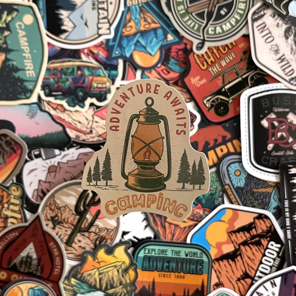 Pack of 48 Camping Vibes Stickers - photo 3