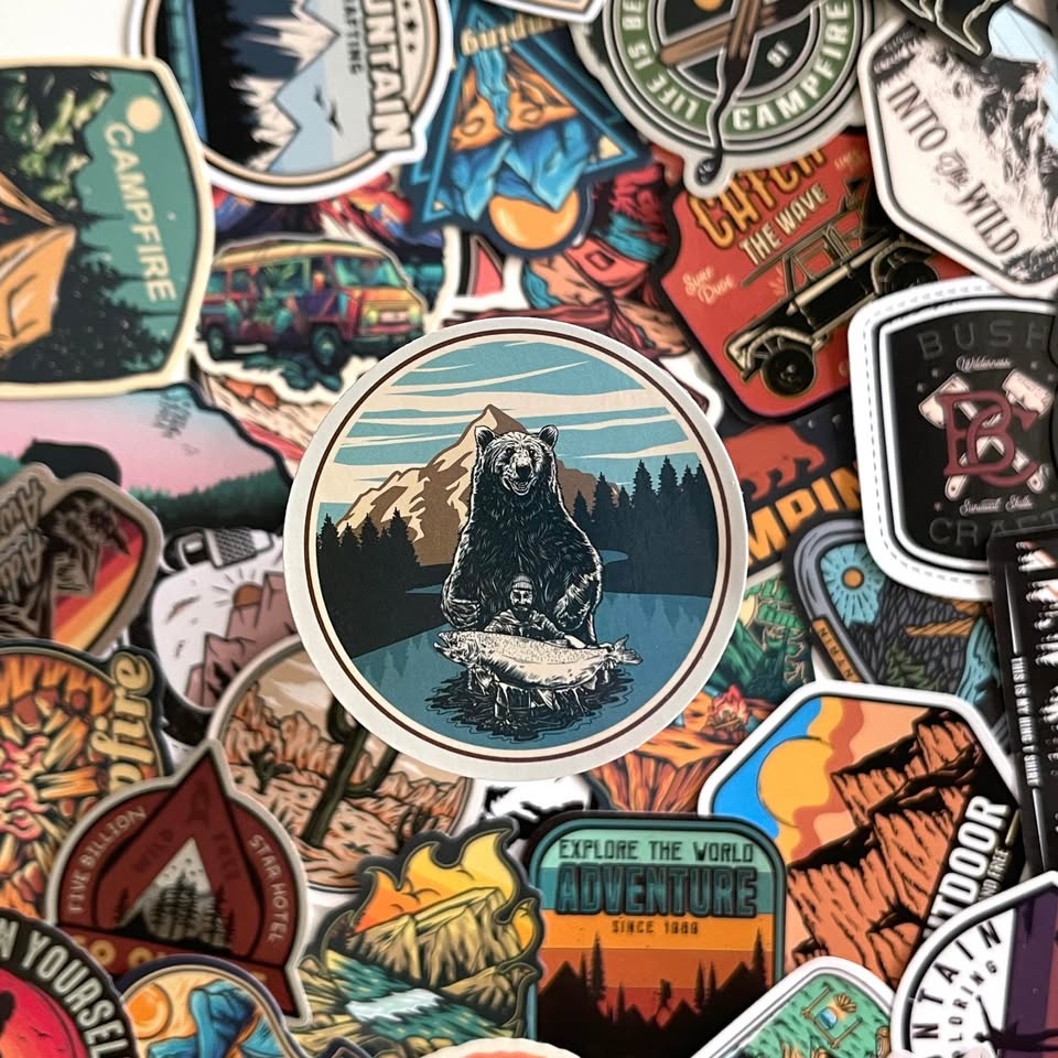 Pack of 48 Camping Vibes Stickers - photo 4