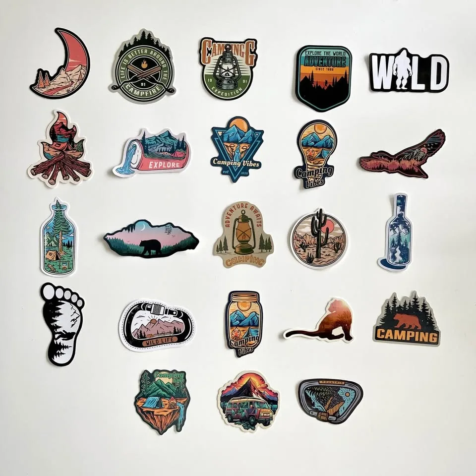 Pack of 48 Camping Vibes Stickers image indicator(9)
