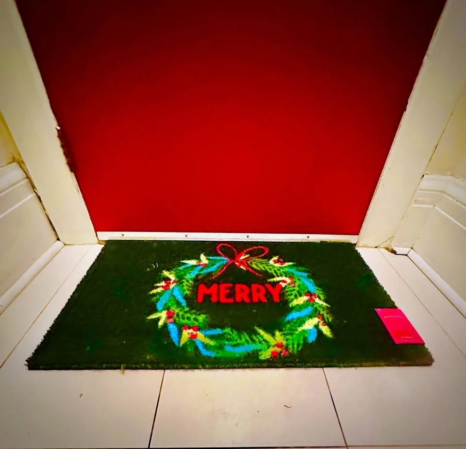 NEW Wondershop Holiday Doormat – “MERRY” Wreath – Rare Find image indicator(6)
