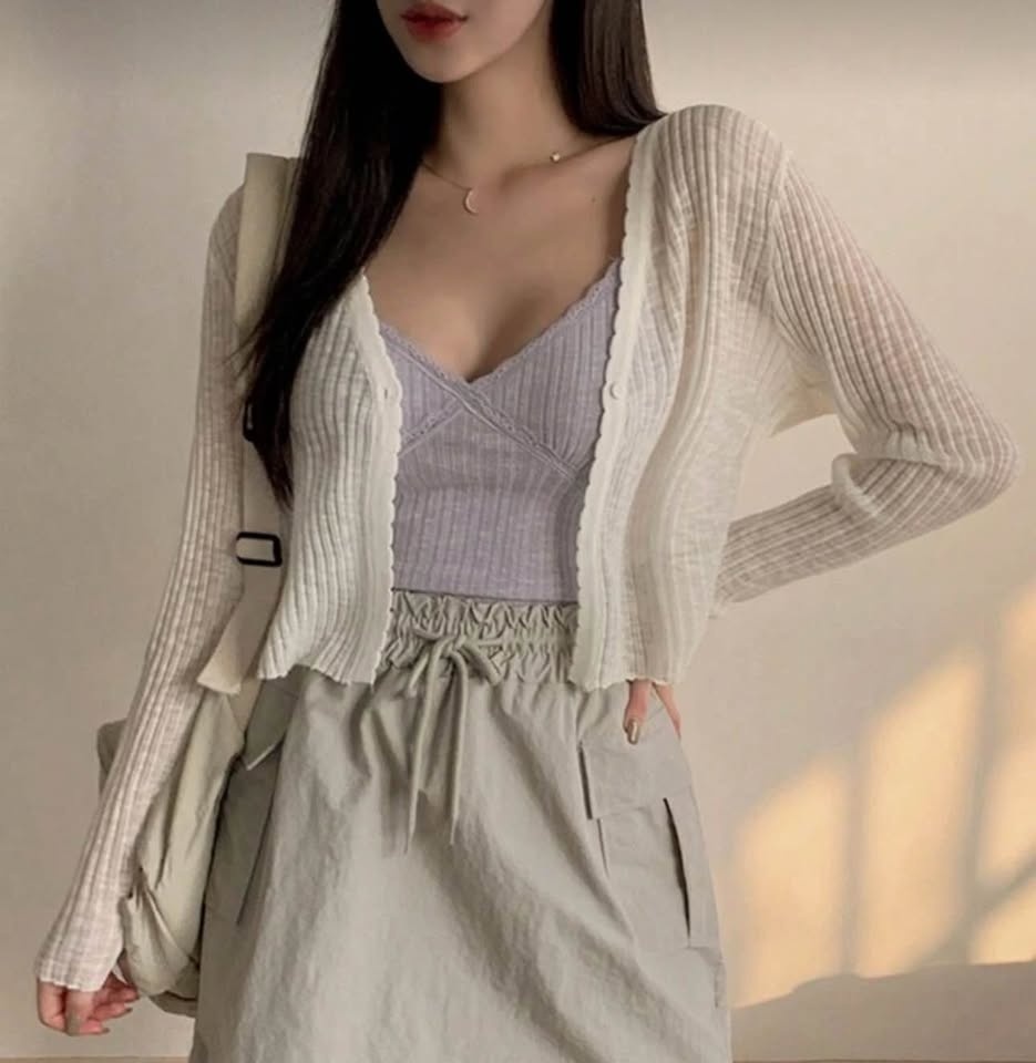 SHEIN DAZY Short Loose Button-Front Cardigan - photo 2