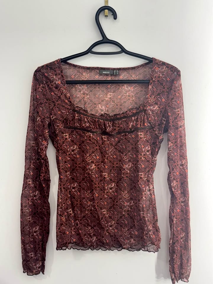 Mesh Y2K, 90’s Full Sleeve Top - photo 2
