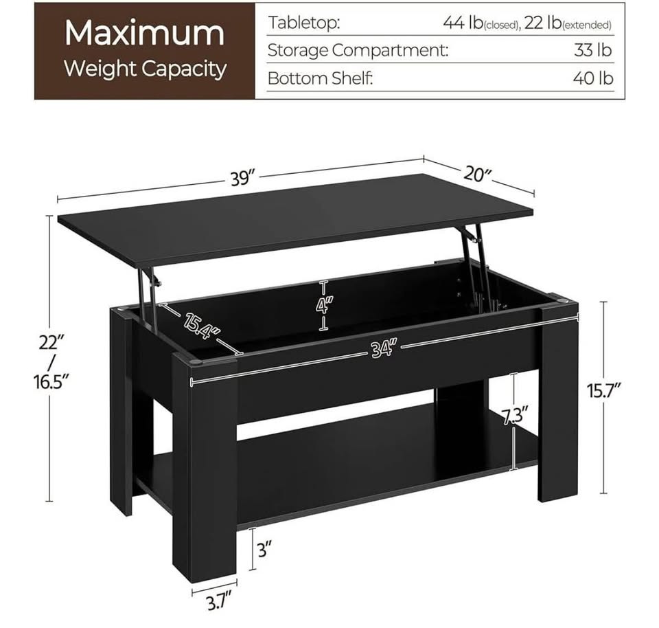 Lift Top Coffee Table - photo 3