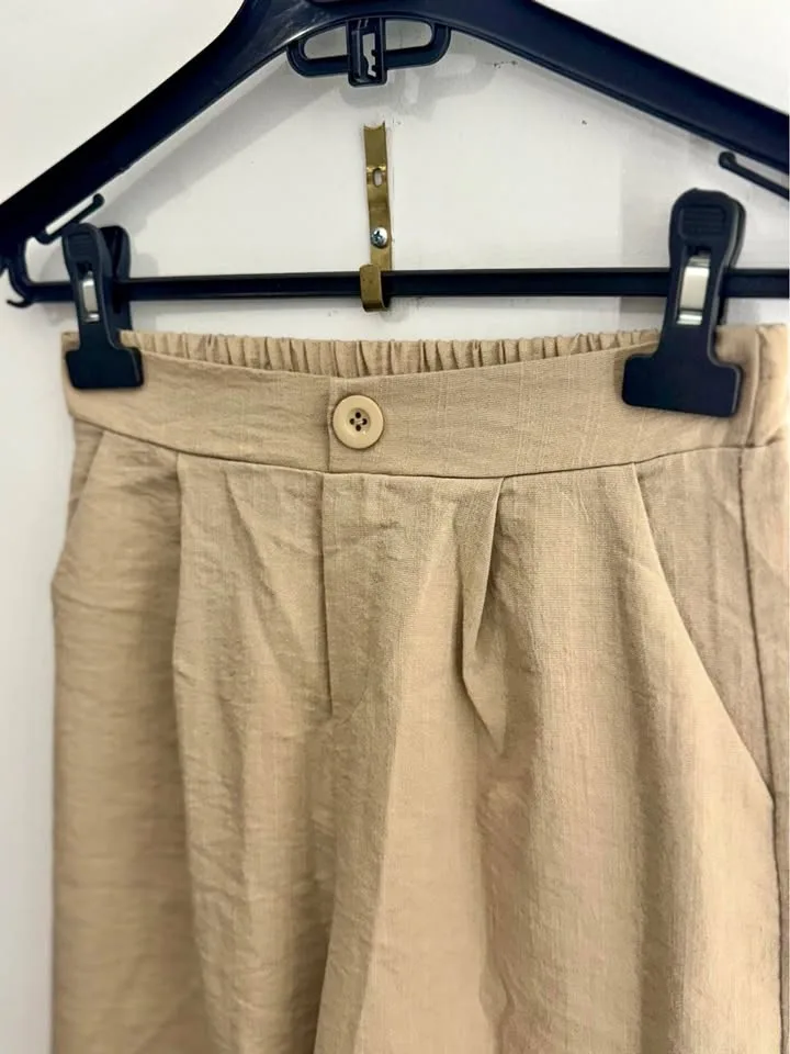 Camel Linen Trousers