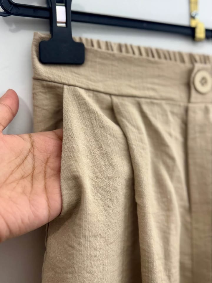 Camel Linen Trousers - photo 3
