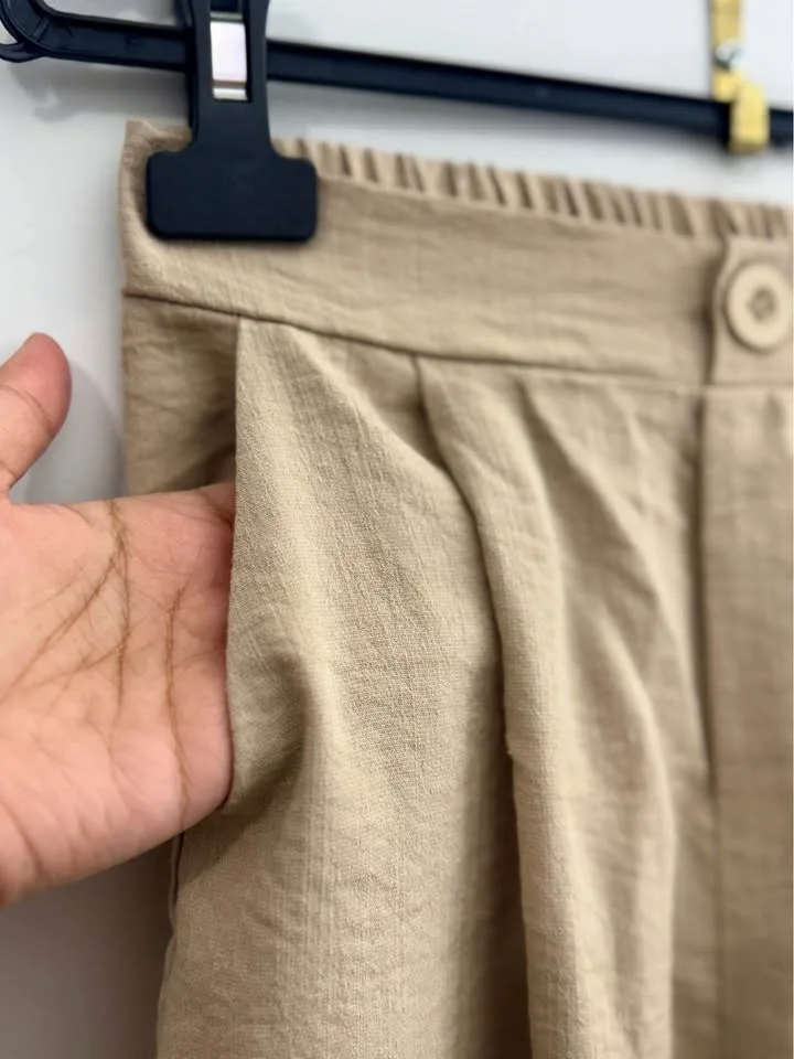 Camel Linen Trousers image indicator(3)