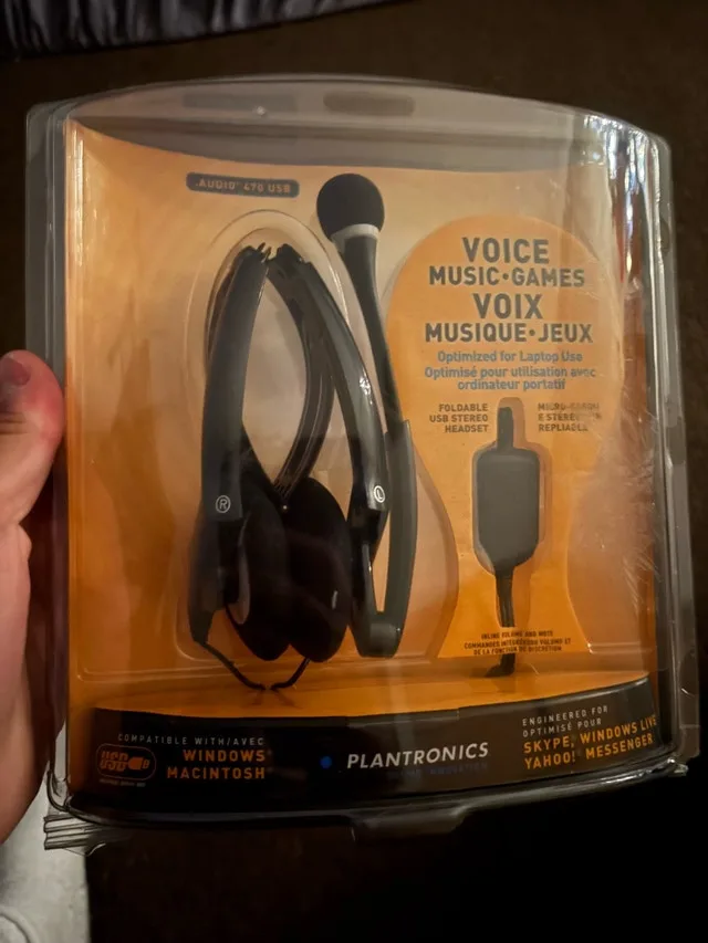 Vintage Plantronic .470 USB PC Headset (Read Description)