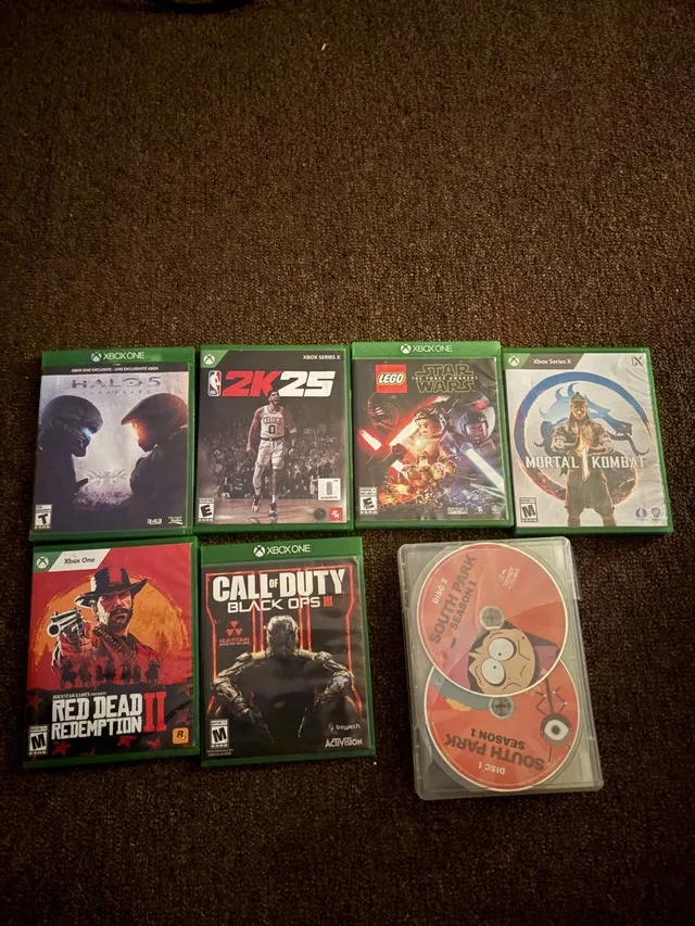 Xbox Games + South Park CDs  (READ DESCRIPTION)