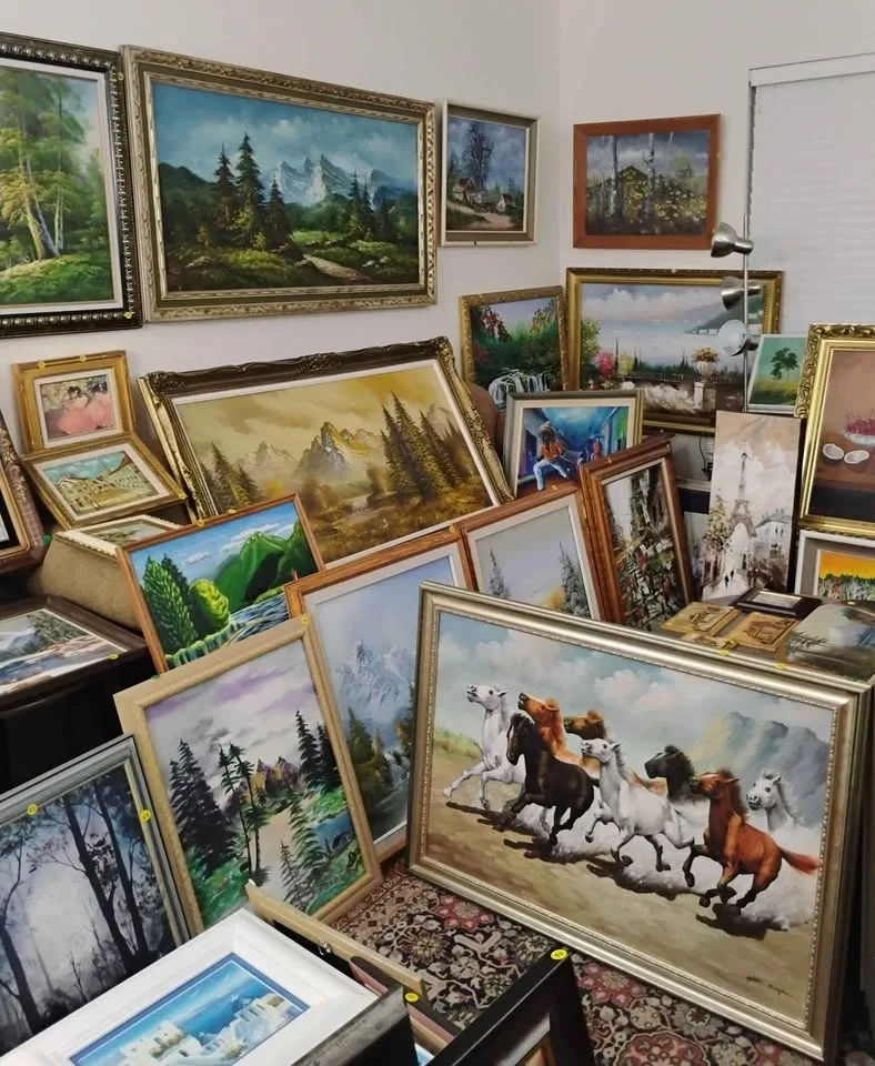 Large Collection Of Vintage And Antique Original Oil Paintings $ image indicator(2)