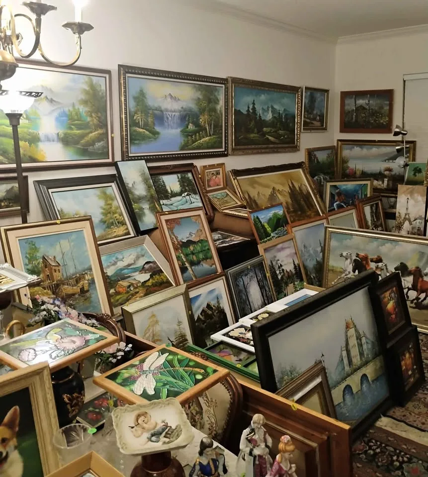 Large Collection Of Vintage And Antique Original Oil Paintings $ image indicator(3)