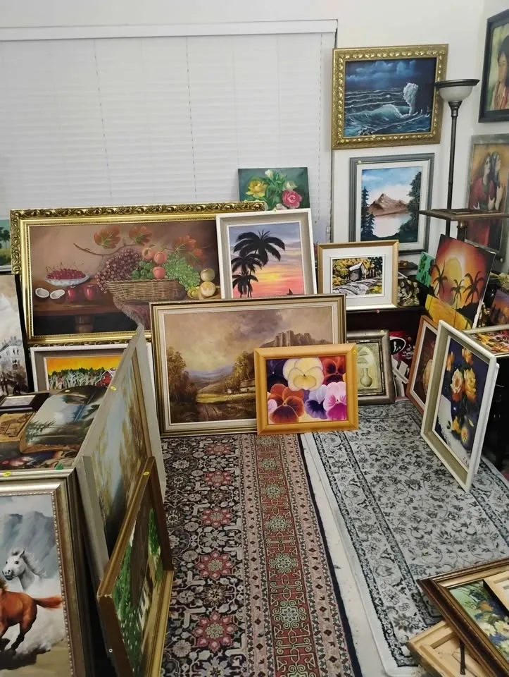 Large Collection Of Vintage And Antique Original Oil Paintings $ image indicator(4)