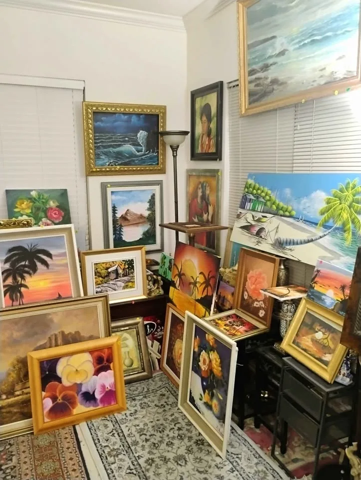 Large Collection Of Vintage And Antique Original Oil Paintings $ image indicator(7)