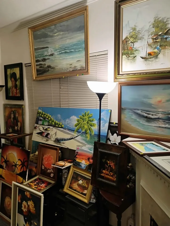 Large Collection Of Vintage And Antique Original Oil Paintings $ image indicator(8)