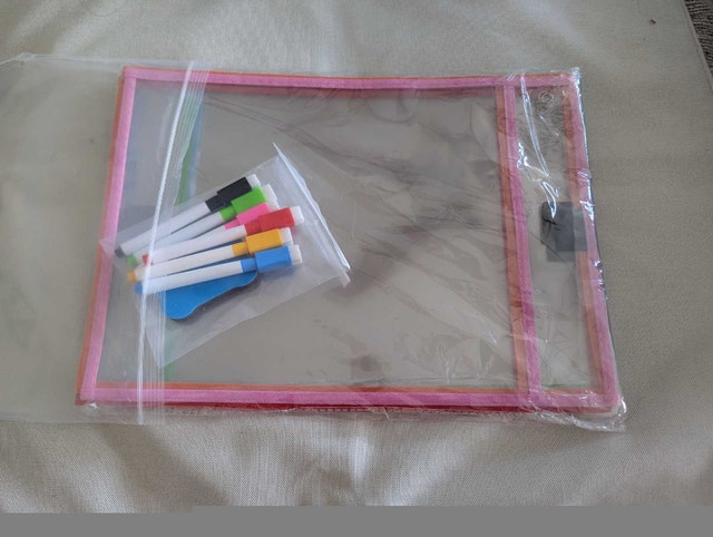 Portable transparent whiteboard with bookmark set - photo 2