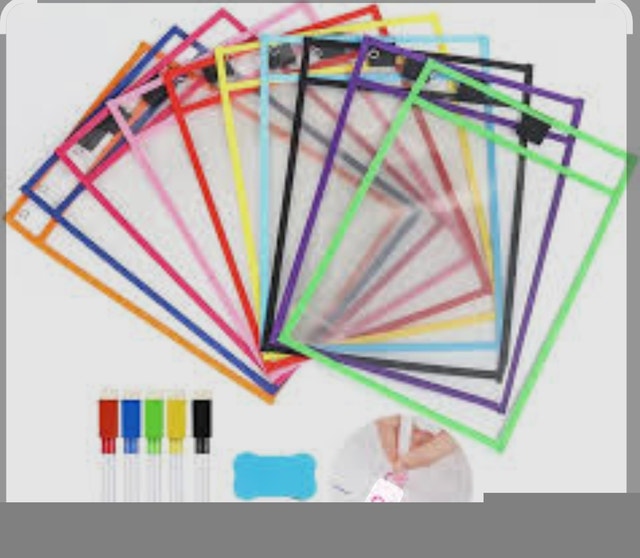 Portable transparent whiteboard with bookmark set - photo 3