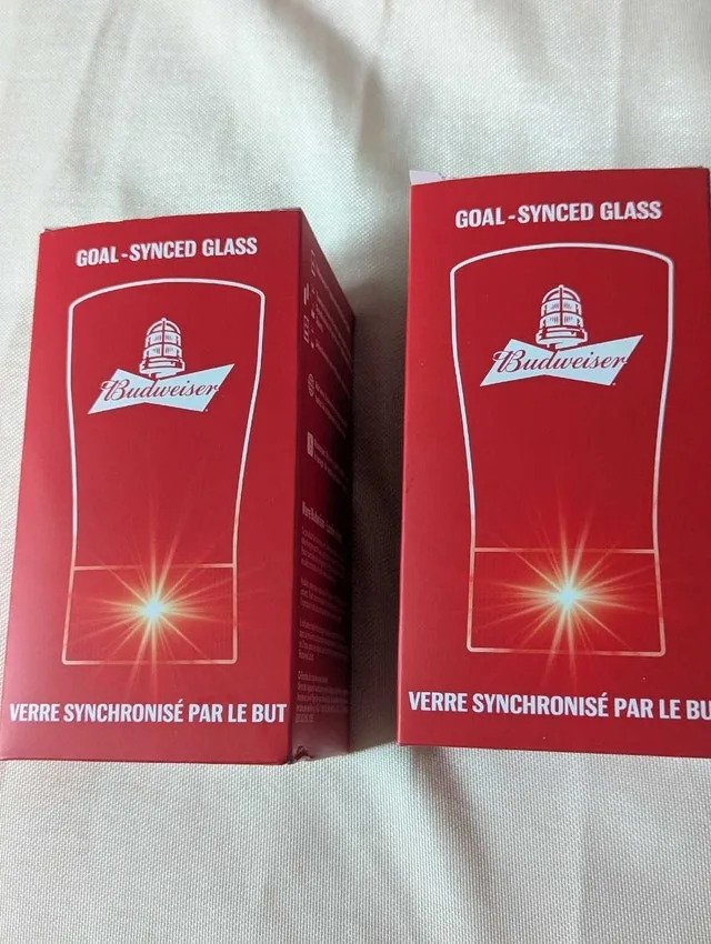Budweiser Goal-Synced Glass
