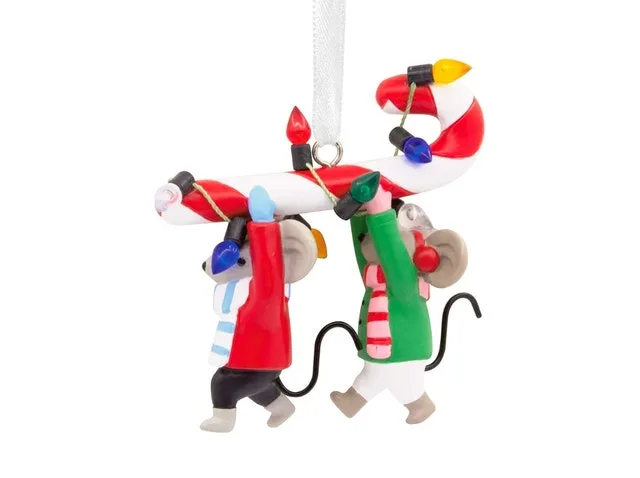 Hallmark Ornament: Mice Carrying Candy Cane