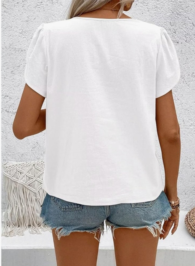 Falechay White V-Neck Blouse - photo 2