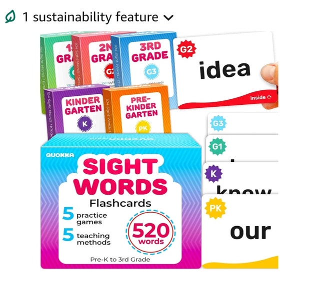 GUOKKA Sight Words Flashcards - photo 2