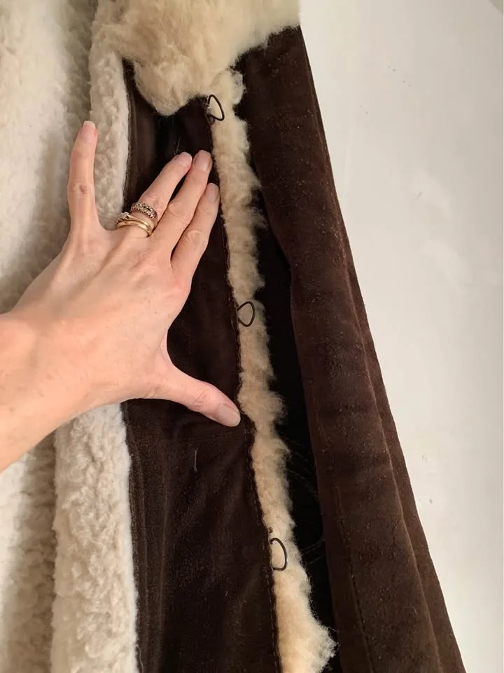 Authentic 1970’s Suede Shearling Penny Lane Coat image indicator(7)