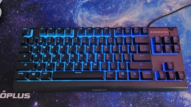 SteelSeries keyboard with RGB lights