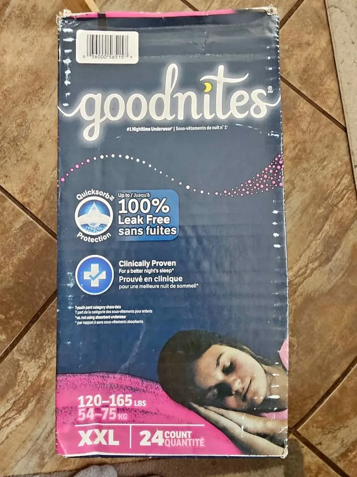 Goodnites girls night time diapers