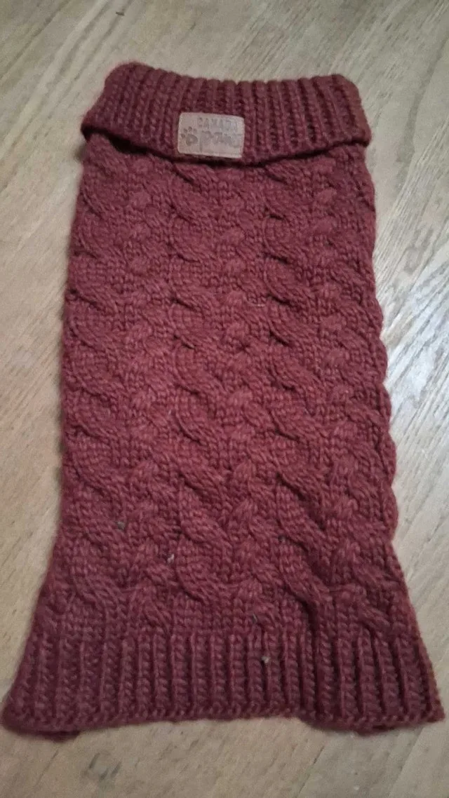 canada paws wool dog sweater