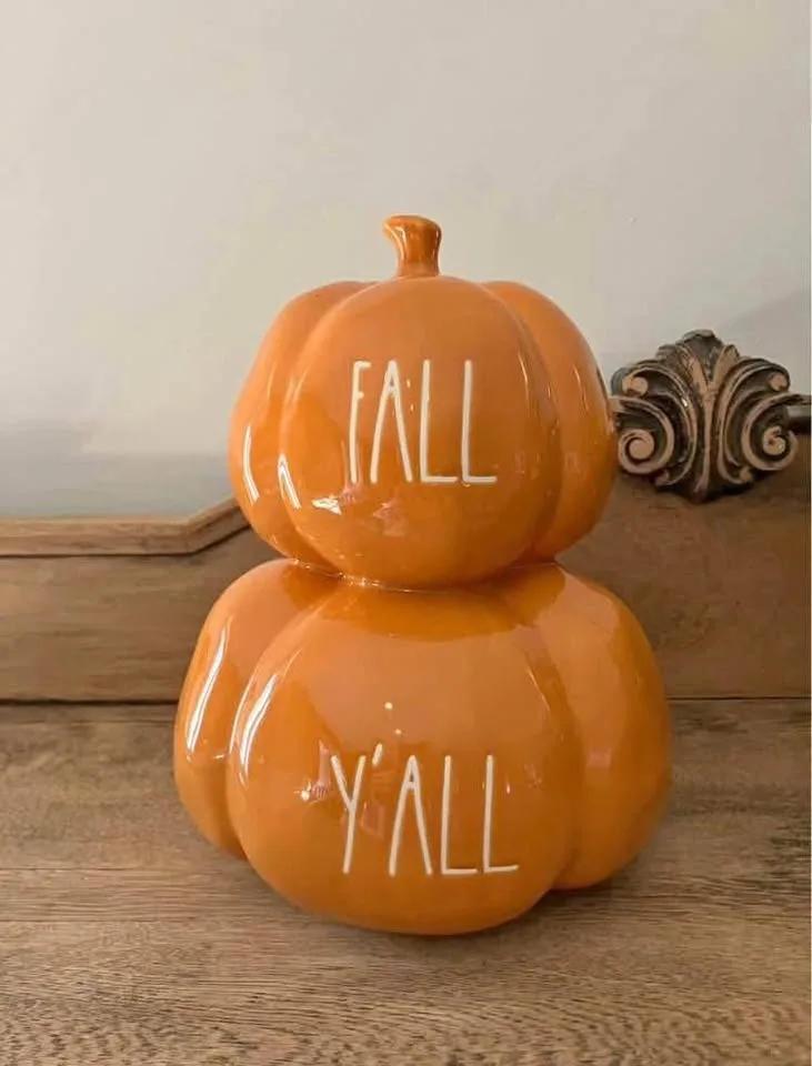 Rae Dunn Fall Ya'll Stacked Pumpkins