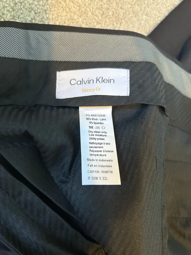 Calvin Klein Jayden Mens Wool Blend Skinny Fit Suit Pants image indicator(5)